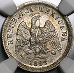 1889-Ca NGC MS 64 Mexico 10 Centavos Chihuahua Silver Coin POP 1/1 (22070901D)