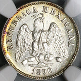 1890-Mo NGC MS 64 Mexico 10 Centavos Mint State Silver Coin (22062101C)