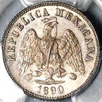 1890-Mo PCGS MS 65 Mexico 10 Centavos Mint State Silver Coin POP 1/1 (23032701D)