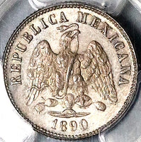 1890-Mo PCGS MS 65 Mexico 10 Centavos Mint State Silver Coin POP 1/1 (23032701D)