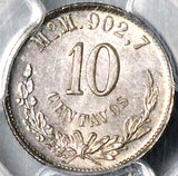 1890-Mo PCGS MS 65 Mexico 10 Centavos Mint State Silver Coin POP 1/1 (23032701D)