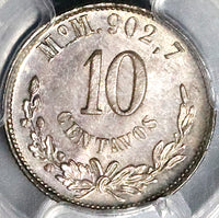 1890-Mo PCGS MS 65 Mexico 10 Centavos Mint State Silver Coin POP 1/1 (23032701D)