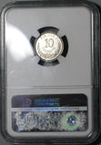 1891/89-Pi NGC MS 65 Mexico 10 Centavos Potosi Silver Coin POP 1/2 (20031001C)