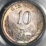 1892-Ga PCGS MS 65 Mexico 10 Centavos Guadalajara Gem Mint State Silver Coin (21101702D)