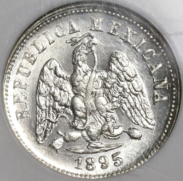 1895-Ga NGC MS 66 Mexico 10 Centavos Guadalajara Mint State 80K POP 1/0 (19102003C)