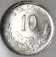 1895-Ga NGC MS 66 Mexico 10 Centavos Guadalajara Mint State 80K POP 1/0 (19102003C)