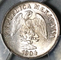 1904-Mo NGC MS 65 Mexico 10 Centavos Silver Coin POP 1/0 (20022302C)
