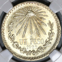 1925 NGC MS 64  Mexico 1 Un Peso Silver Eagle Snake Mint State Coin (20010601D)