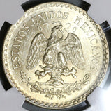 1925 NGC MS 64  Mexico 1 UN Peso Silver Eagle Snake Mint State Coin (20010601D)