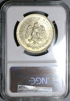 1925 NGC MS 64  Mexico 1 UN Peso Silver Eagle Snake Mint State Coin (20010601D)