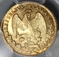 1836/4-Do PCGS MS 62+ Mexico Gold 1/2 Escudo Rare Durango Mint Coin (19091701C)