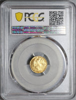 1836/4-Do PCGS MS 62+ Mexico Gold 1/2 Escudo Rare Durango Mint Coin (19091701C)