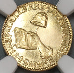 1842-Mo NGC MS 62 Mexico Gold 1/2 Escudo Mint State Coin (19092701C)