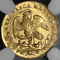 1856/4-Mo NGC MS 64 Mexico Gold 1/2 Escudo Mint State Coin (22040801C)