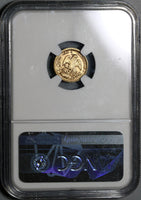 1860/59-Mo MS 62 Mexico Gold 1/2 Escudo Mint State Coin (20110202C)