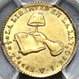 1862/1-Zs PCGS MS 62 Mexico Gold 1/2 Escudo RARE Zacatecas Mint State Coin POP 2/1 (20022702C)