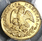 1862/1-Zs PCGS MS 62 Mexico Gold 1/2 Escudo RARE Zacatecas Mint State Coin POP 2/1 (20022702C)