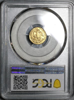 1862/1-Zs PCGS MS 62 Mexico Gold 1/2 Escudo RARE Zacatecas Mint State Coin POP 2/1 (20022702C)