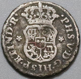 1744 Mexico 1/2 Real Pillars & Globes Colonial Spain Silver Coin (19102101R)