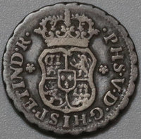 1745 Mexico 1/2 Real Pillars & Globes Colonial Spain Silver Coin (19102102R)
