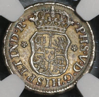 1746 NGC UNC Det Mexico 1/2 Real Philip V Spain Colony Pirate Silver Coin (21051701D)
