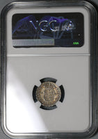 1746 NGC UNC Det Mexico 1/2 Real Philip V Spain Colony Pirate Silver Coin (21051701D)