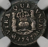 1747 NGC VF Mexico 1/2 Real Ferdinand VII Spain Colony Pirate Coin (23031303C)