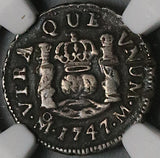 1747 NGC VF Mexico 1/2 Real Ferdinand VII Spain Colony Pirate Coin (23031303C)