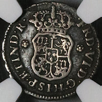 1747 NGC VF Mexico 1/2 Real Ferdinand VII Spain Colony Pirate Coin (23031303C)