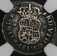 1747 NGC VF Mexico 1/2 Real Ferdinand VII Spain Colony Pirate Coin (23031303C)