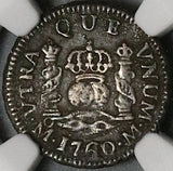 1760 NGC AU Mexico 1/2 Real Charles III Spain Colony Pirate Coin (23101001D)