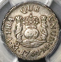 1764 PCGS XF 45 Mexico 1/2 Real Charles III Spain Colony Pirate Coin (22101602C)