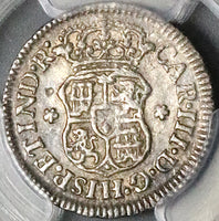 1764 PCGS XF 45 Mexico 1/2 Real Charles III Spain Colony Pirate Coin (22101602C)
