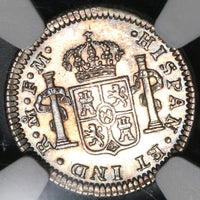 1773 NGC MS 62 Mexico 1/2 Real Colonial Spain Mint State Silver Coin (20030901C)