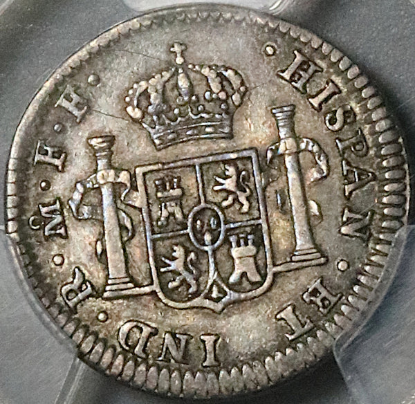 1781 PCGS XF 40 Mexico 1/2 Real Charles III Spain Colony Pirate