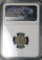 1800 NGC AU 58 Mexico 1/2 Real Charles IIII Spain Colony Silver Coin (22033005C)