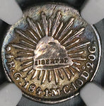 1841-Ga NGC VF 35 Mexico 1/2 Real Guadalajara Cap Rays Silver Coin POP 1/0 (21122601C)