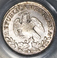 1848/7-Mo PCGS MS 64 Mexico 1/2 Real Mint State Cap Rays Silver Coin POOP 3/0 (22041401C)