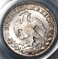 1848/7-Mo PCGS MS 64 Mexico 1/2 Real Mint State Cap Rays Silver Coin POOP 3/0 (22041401C)