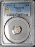 1855-C PCGS XF 40 Mexico 1/4 Real Culiacan Quarto Silver Coin (21072001C)