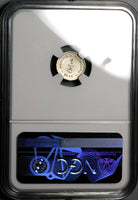 1858-Mo NGC MS 62 Mexico 1/4 Real Silver Liberty Head Coin POP 1/4 (23041802C)