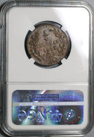 1859 NGC MS 62 Culiacan Sinaloa Mexico 1/4 Real Copper Coin Finest Known POP 2/0 (21090902C)