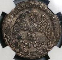 1867 NGC AU 55 Mexico 1/4 Real San Luis Potosi Copper Coin POP 1/1 (16052302D)