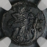 1828- NGC XF Durango Mexico State 1/8 Real Octavo Child Bow Arrow Tree Coin (22041801C)