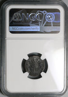 1828- NGC XF Durango Mexico State 1/8 Real Octavo Child Bow Arrow Tree Coin (22041801C)