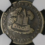 1862 NGC VF 20 Zacatecas 1/8 Real Mexico State Octavo Brass Coin (22121601C)