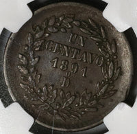 1891-Do NGC VF 30 Mexico 1 Centavo Durango Mint Rare Coin POP 1/0 (19122802C)