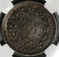 1891-Do NGC VF 30 Mexico 1 Centavo Durango Mint Rare Coin POP 1/0 (19122802C)