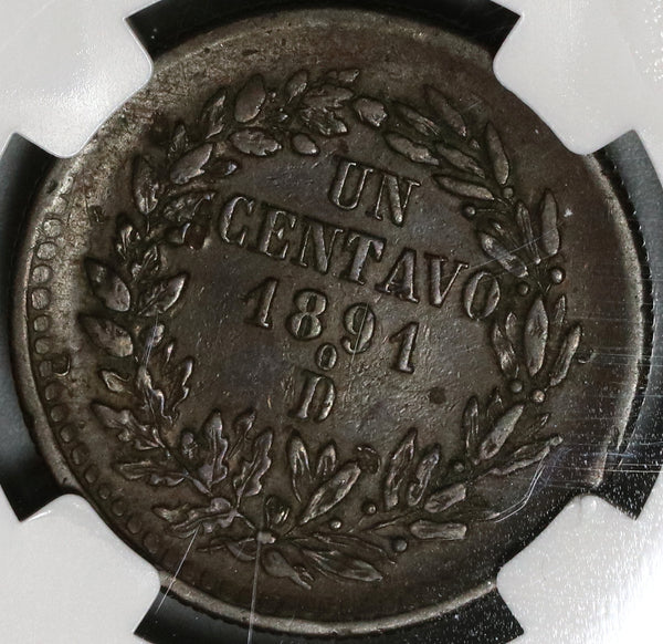1891-Do NGC VF 30 Mexico 1 Centavo Durango Mint Rare Coin POP 1/0 (19122802C)