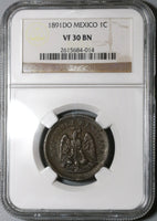 1891-Do NGC VF 30 Mexico 1 Centavo Durango Mint Rare Coin POP 1/0 (19122802C)
